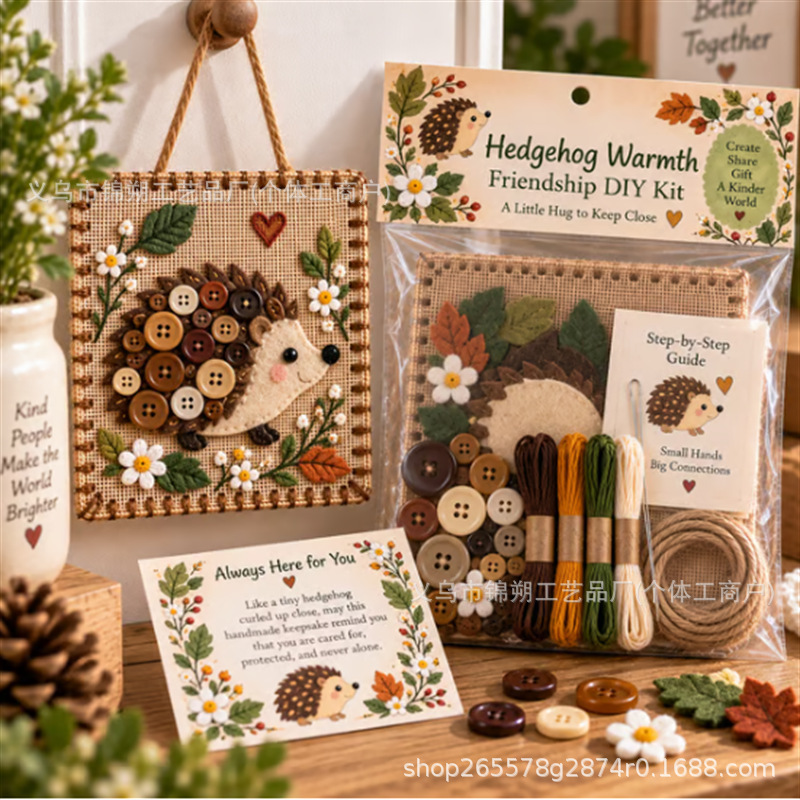 Art Craft Kit - Kit Amicizia Portatile Fai-da-te con Bottoni,
