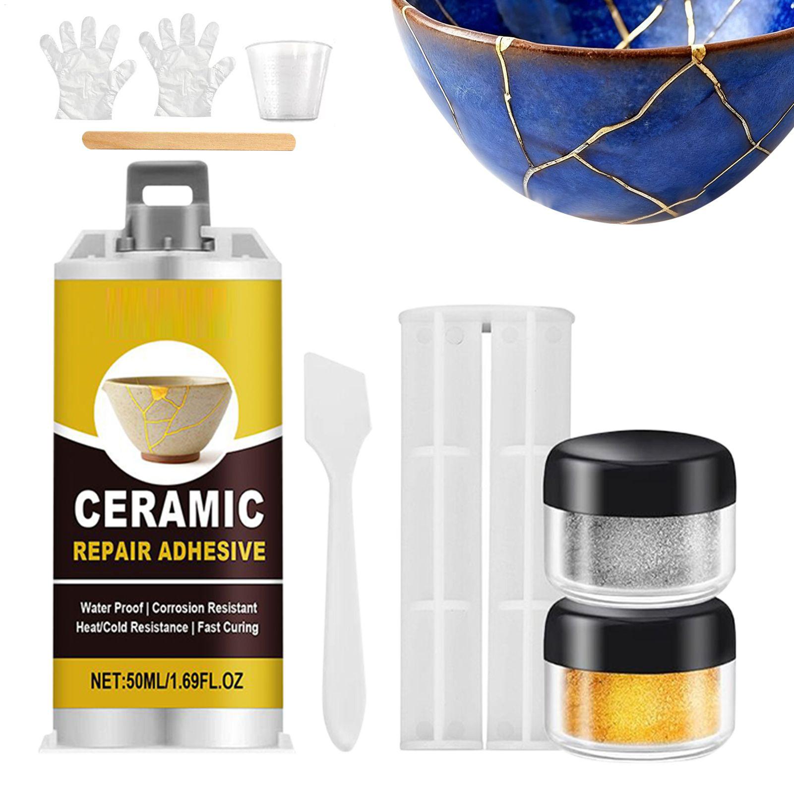 Art Craft Workshop - Kit di Riparazione Ceramica Colla Dorata