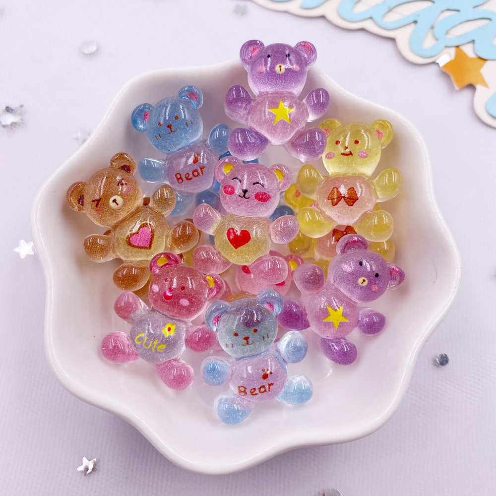 Tv Art And Craft - 20 pezzi in resina glitter Kawaii