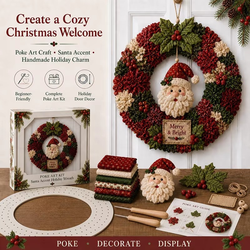 Art Craft Materials - Kit per creare decorazioni natalizie in