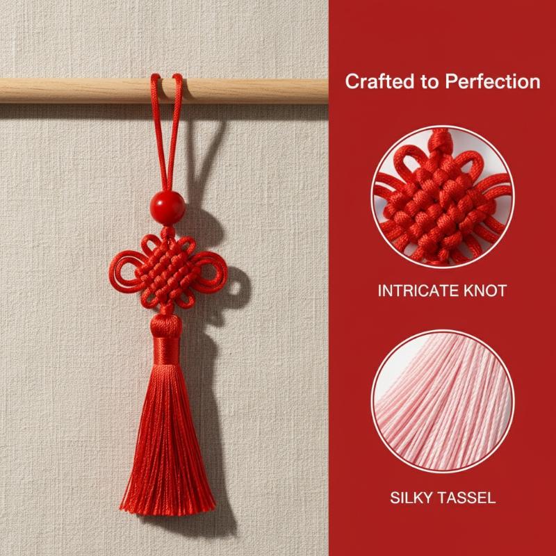 Chinese Art Craft - Ciondoli con nappine in seta e