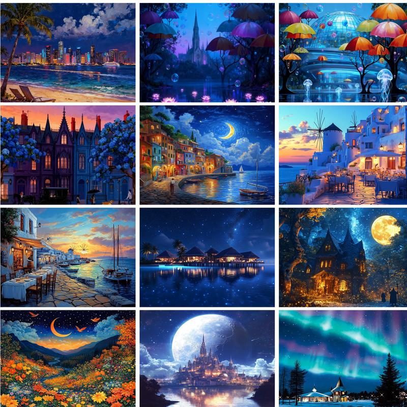 Art Craft Night - RUOPOTY Kit Pittura con Numeri per