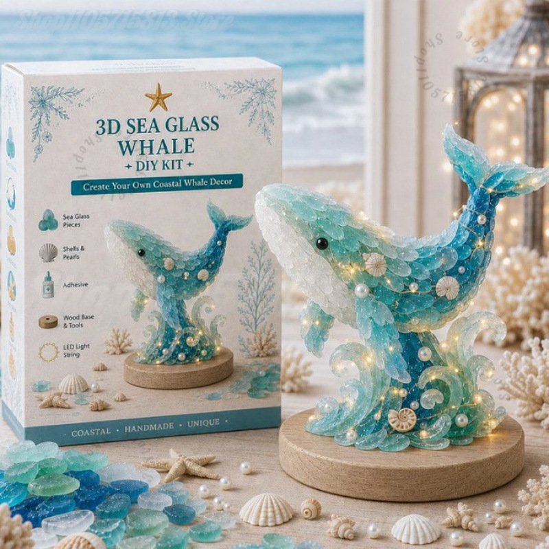 Art Craft Kit - Kit artigianale natalizio fai-da-te con vetro