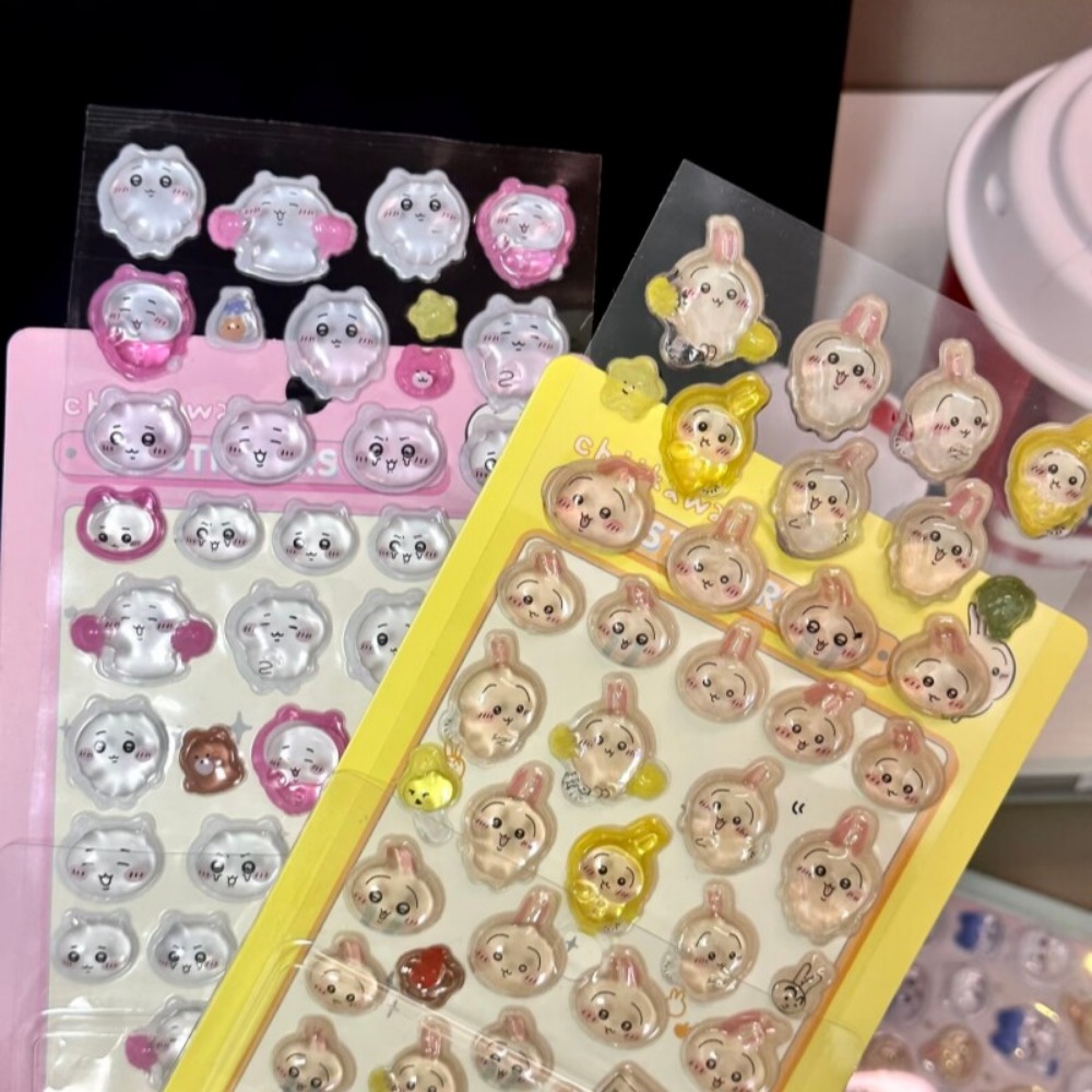 Art Craft And Cloth - Adesivi 3D in Cristallo Chiikawa, Decorazioni