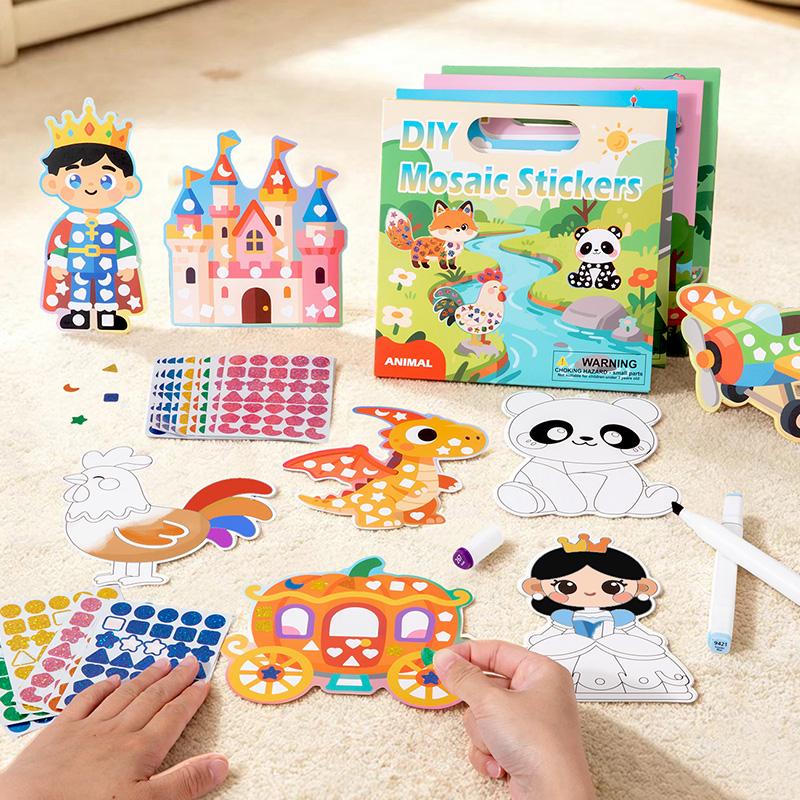 Dinosaur And Craft - Kit 2-in-1 per Mosaici Fai-da-Te e