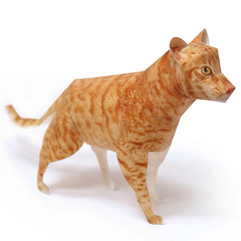 Art Craft Cat - Ocicat Gatto Arancione Tabby Origami Arte