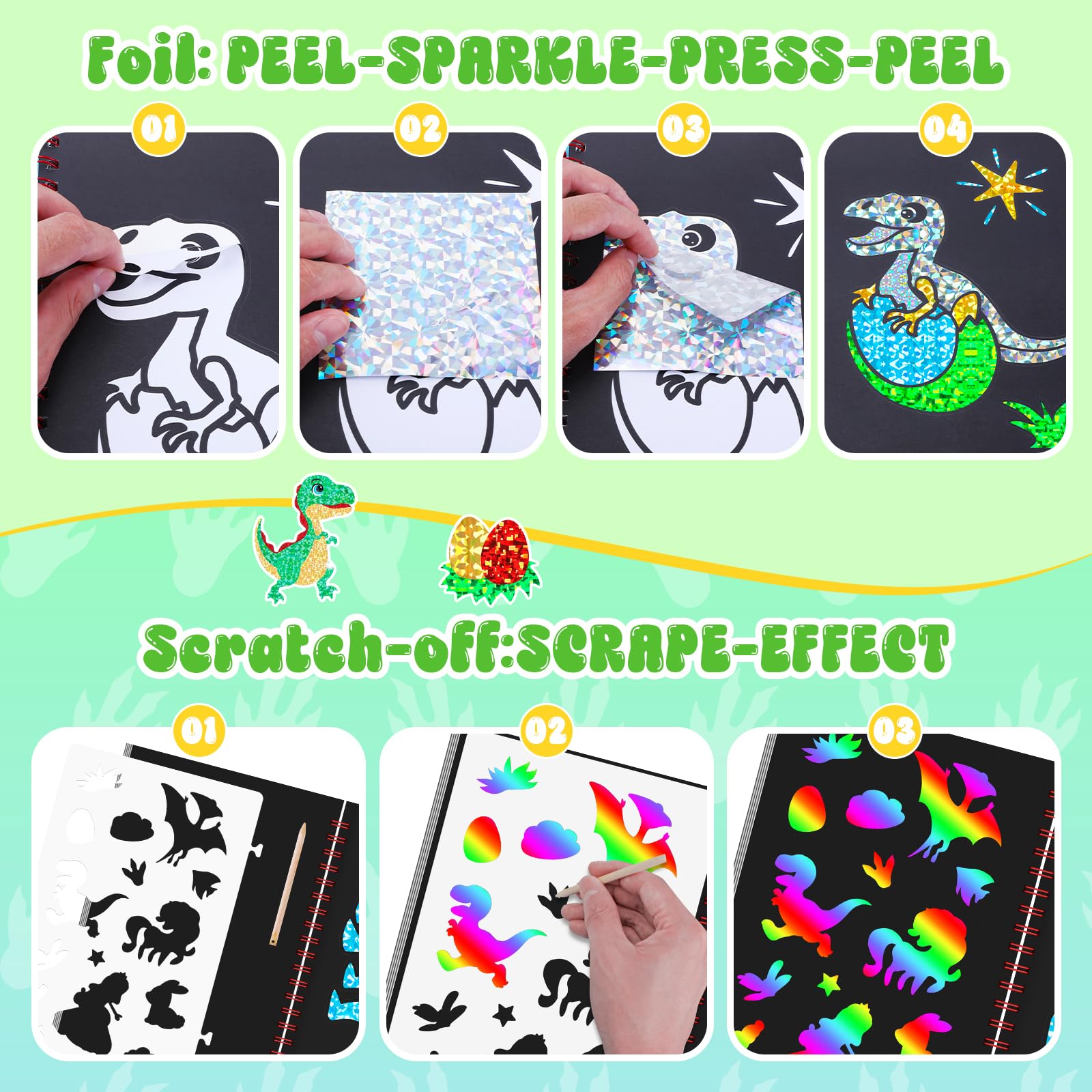Libro da grattare con dinosaur - Dinosaur And Craft recensione e prezzo