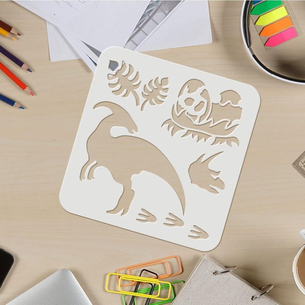 12 Stencil di Dinosauri 7,9x7, - Dinosaur And Craft recensione e prezzo